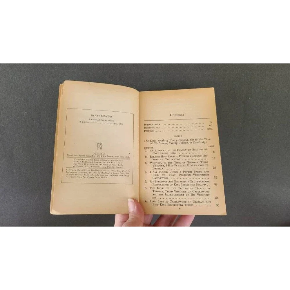 Henry Esmond by Thackeray, 1966 Edition
